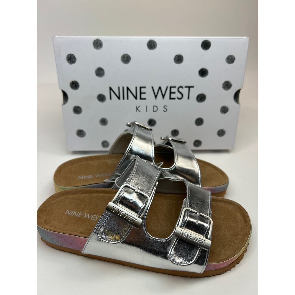 Nine West Loani Sandals Silver Size 1‎
